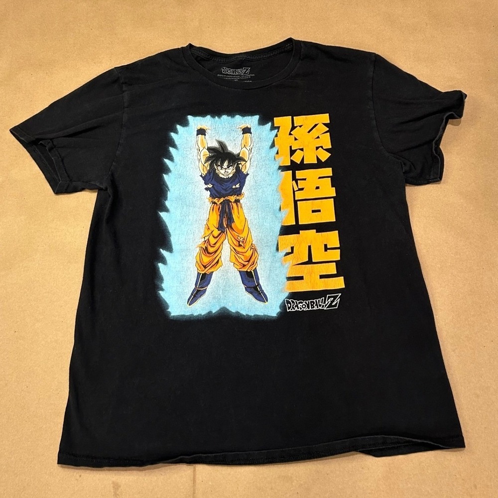 Toei‎ Animation Dragon Ball Z Black Goku Graphic T-Shirt Mens Size Large